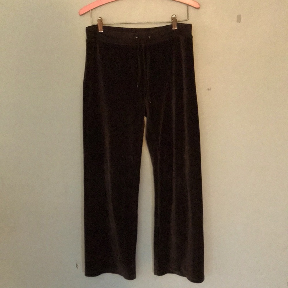 Y2K Gap stretch black velvet sweatpants size small